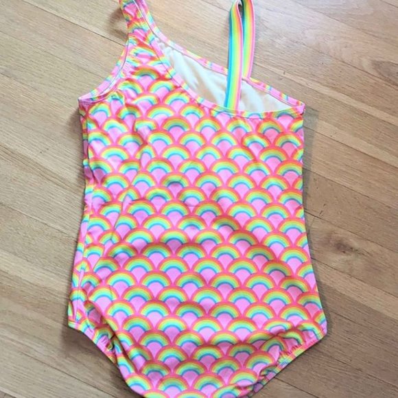 Land's End Rainbow Swimsuit - Girls Size 14 - Picture 3 of 4